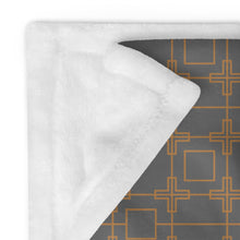Load image into Gallery viewer, ROYAL GOLD & SLATE Throw Blanket