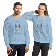 Load image into Gallery viewer, WHAT A PURRRFECT DAY Unisex Sweatshirt