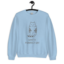 Load image into Gallery viewer, WHAT A PURRRFECT DAY Unisex Sweatshirt