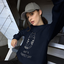 Load image into Gallery viewer, WHAT A PURRRFECT DAY Unisex Sweatshirt