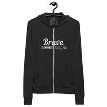 Load image into Gallery viewer, BRAVE AND STRONG Unisex zip hoodie