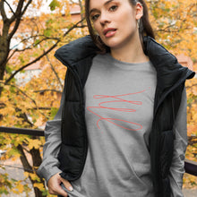 Load image into Gallery viewer, MODERN ART RED SWIRL Unisex Long Sleeve Tee