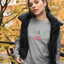 Load image into Gallery viewer, HAPPY HOLIDAYS Unisex Long Sleeve Tee
