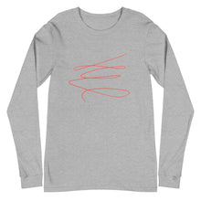 Load image into Gallery viewer, MODERN ART RED SWIRL Unisex Long Sleeve Tee
