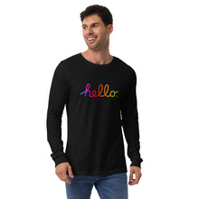 Load image into Gallery viewer, HELLO Unisex Long Sleeve Tee
