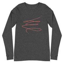 Load image into Gallery viewer, MODERN ART RED SWIRL Unisex Long Sleeve Tee
