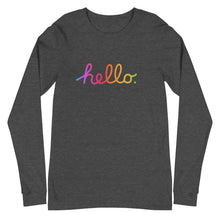 Load image into Gallery viewer, HELLO Unisex Long Sleeve Tee