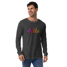 Load image into Gallery viewer, HELLO Unisex Long Sleeve Tee
