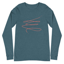 Load image into Gallery viewer, MODERN ART RED SWIRL Unisex Long Sleeve Tee