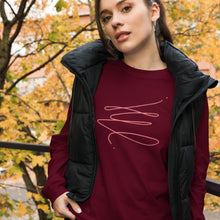 Load image into Gallery viewer, MODERN ART RED SWIRL Unisex Long Sleeve Tee