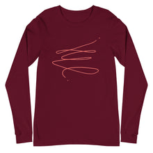 Load image into Gallery viewer, MODERN ART RED SWIRL Unisex Long Sleeve Tee