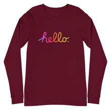 Load image into Gallery viewer, HELLO Unisex Long Sleeve Tee