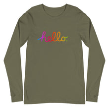 Load image into Gallery viewer, HELLO Unisex Long Sleeve Tee