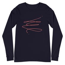 Load image into Gallery viewer, MODERN ART RED SWIRL Unisex Long Sleeve Tee