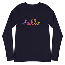 Load image into Gallery viewer, HELLO Unisex Long Sleeve Tee