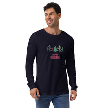 Load image into Gallery viewer, HAPPY HOLIDAYS Unisex Long Sleeve Tee