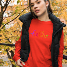 Load image into Gallery viewer, HELLO Unisex Long Sleeve Tee