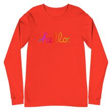 Load image into Gallery viewer, HELLO Unisex Long Sleeve Tee