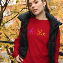 Load image into Gallery viewer, HELLO Unisex Long Sleeve Tee
