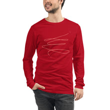 Load image into Gallery viewer, MODERN ART RED SWIRL Unisex Long Sleeve Tee