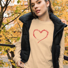 Load image into Gallery viewer, HEART Unisex Long Sleeve Tee