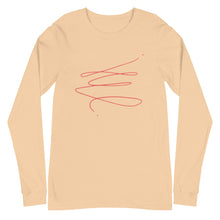 Load image into Gallery viewer, MODERN ART RED SWIRL Unisex Long Sleeve Tee