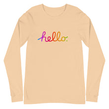Load image into Gallery viewer, HELLO Unisex Long Sleeve Tee