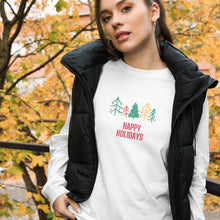 Load image into Gallery viewer, HAPPY HOLIDAYS Unisex Long Sleeve Tee