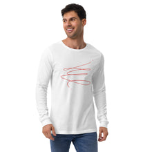 Load image into Gallery viewer, MODERN ART RED SWIRL Unisex Long Sleeve Tee