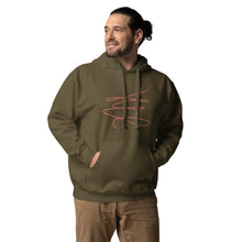 Load image into Gallery viewer, MODERN ART RED SWIRL Unisex Hoodie
