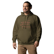 Load image into Gallery viewer, MODERN ART RED SWIRL Unisex Hoodie