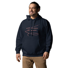Load image into Gallery viewer, MODERN ART RED SWIRL Unisex Hoodie