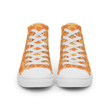 Load image into Gallery viewer, MANDARIN-ORANGE CRUSH Women’s high top canvas shoes