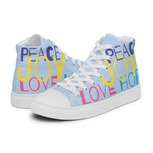 Load image into Gallery viewer, LOVE JOY PEACE HOPE Women’s high top canvas shoes