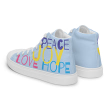 Load image into Gallery viewer, LOVE JOY PEACE HOPE Women’s high top canvas shoes