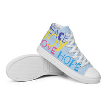 Load image into Gallery viewer, LOVE JOY PEACE HOPE Women’s high top canvas shoes
