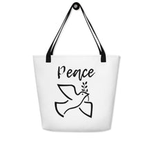 Load image into Gallery viewer, PEACE DOVE Large Tote Bag
