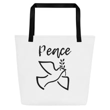Load image into Gallery viewer, PEACE DOVE Large Tote Bag