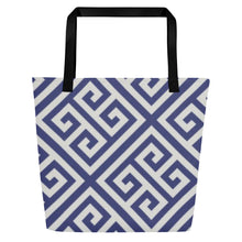 Load image into Gallery viewer, GREEK KEYS Large Tote Bag
