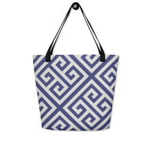 Load image into Gallery viewer, GREEK KEYS Large Tote Bag