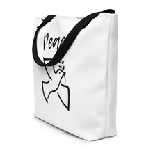 Load image into Gallery viewer, PEACE DOVE Large Tote Bag