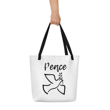 Load image into Gallery viewer, PEACE DOVE Large Tote Bag