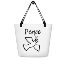 Load image into Gallery viewer, PEACE DOVE Large Tote Bag
