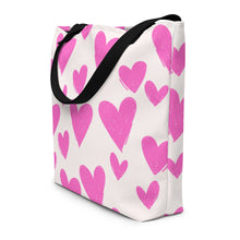 Load image into Gallery viewer, HEARTS Large Tote Bag