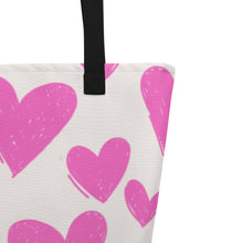 Load image into Gallery viewer, HEARTS Large Tote Bag