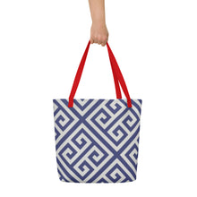 Load image into Gallery viewer, GREEK KEYS Large Tote Bag