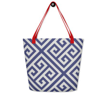 Load image into Gallery viewer, GREEK KEYS Large Tote Bag