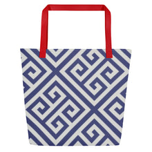 Load image into Gallery viewer, GREEK KEYS Large Tote Bag