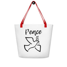 Load image into Gallery viewer, PEACE DOVE Large Tote Bag