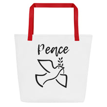 Load image into Gallery viewer, PEACE DOVE Large Tote Bag